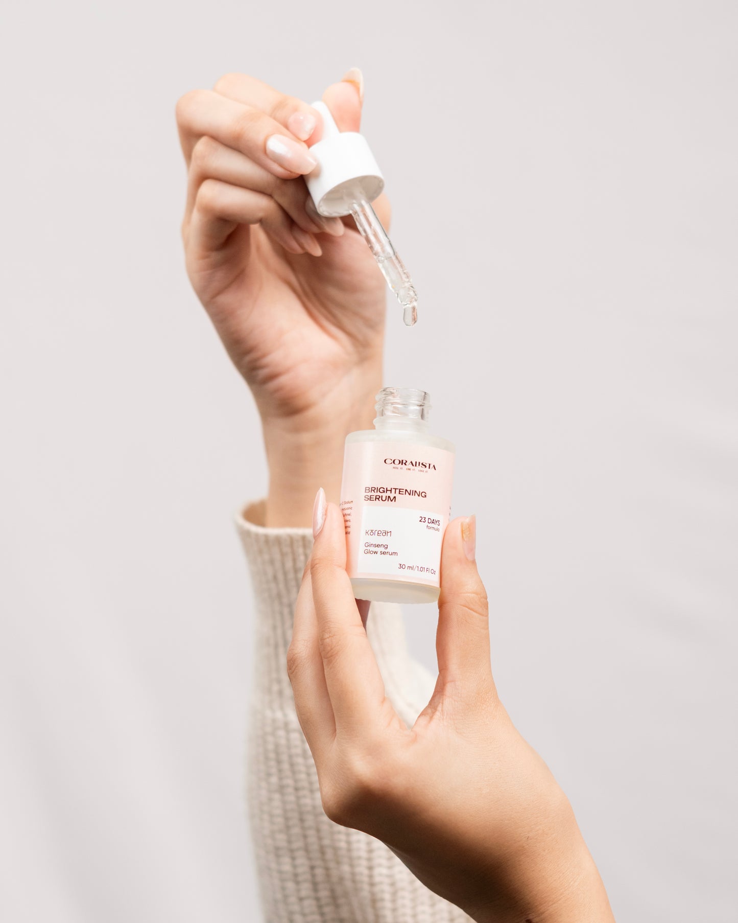 Korean Glow Serum with Ginseng, Vitamin C & Hyaluronic Acid – 30ml