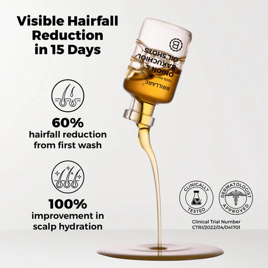 Onion & Bakuchiol Oil Shots For Hair Fall Reduction